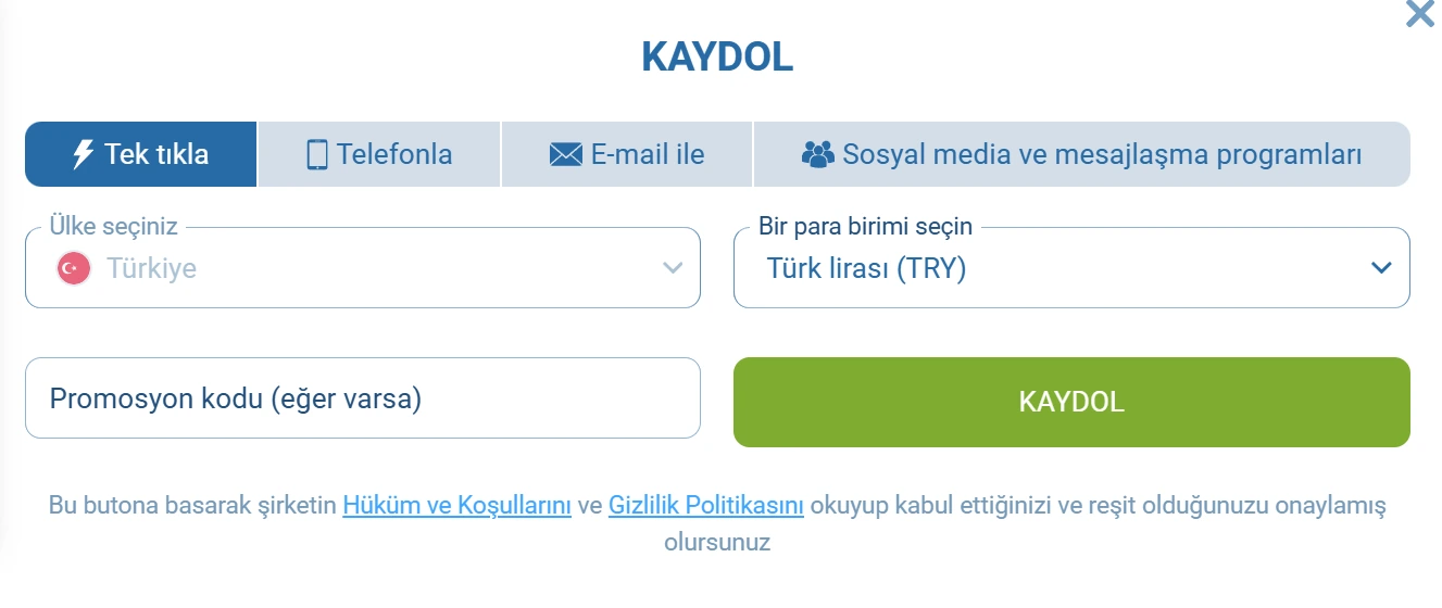 1xBet üye ol